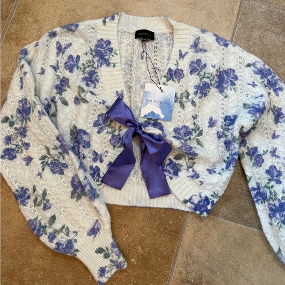 MAJORELLE Floral Cardigan - Picture 1 of 3